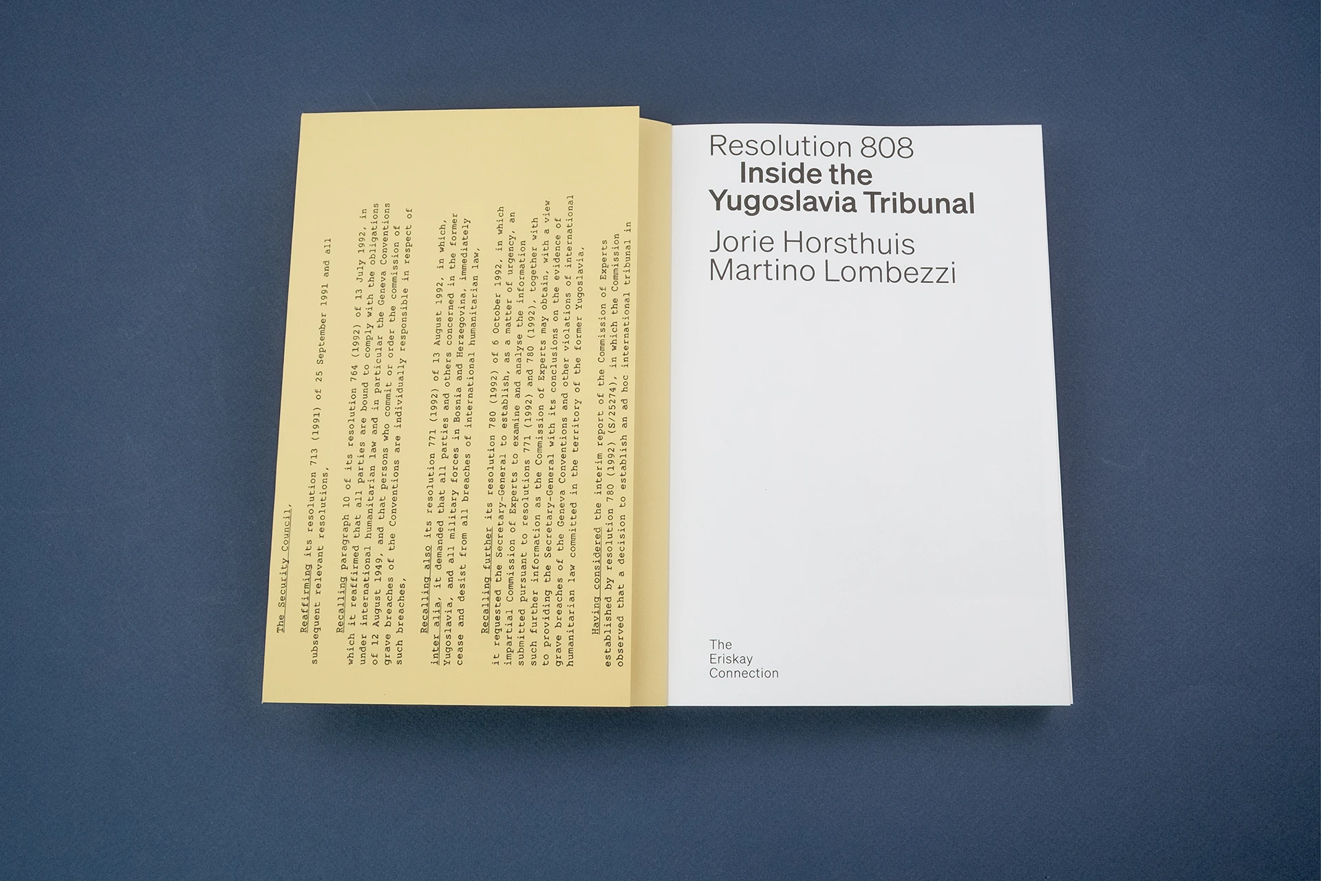 Resolution 808 – Inside the Yugoslavia Tribunal - The Eriskay Connection